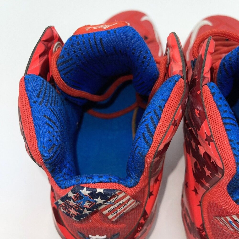 NIKE LEBRON XII (12) Independence Day Mens 10.5 USA 4th of July 684593-616 - Picture 10 of 13